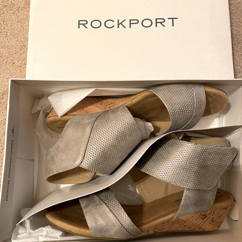 - Rockport Women's Calia 2 Piece Sandal Wedge New